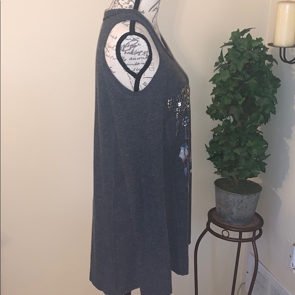 Lauren Moshi Aqua X Cold Shoulder Top - Picture 6 of 10